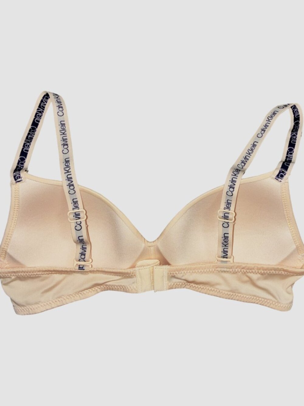 32A*Calvin Klein*NWOT*Beige-Colored Lined Bra--Calvin Klein Print Straps - Picture 6 of 9